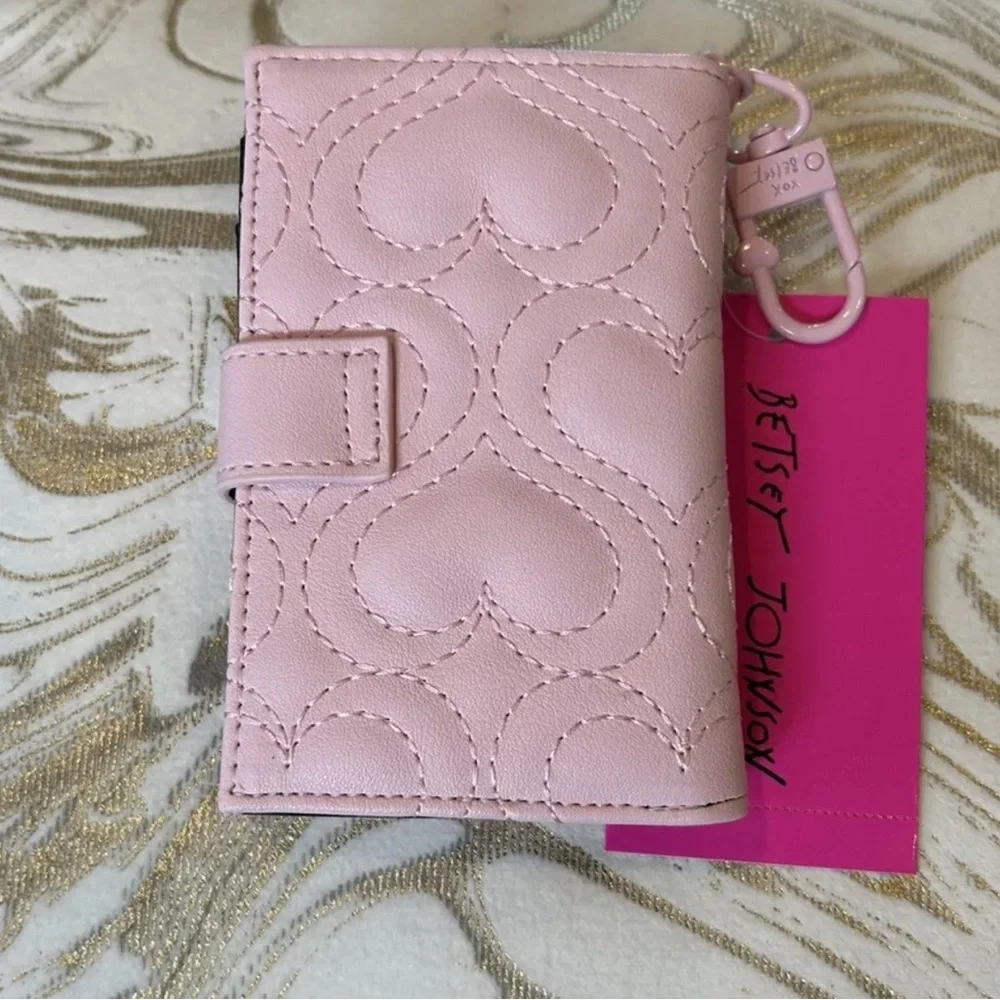 Band new with tag blush pink Betsy Johnson card wallet